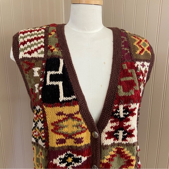 Cambridge Country Store Ramie Cotton Vintage Knit Sweater Vest Size 8 - Picture 2 of 9